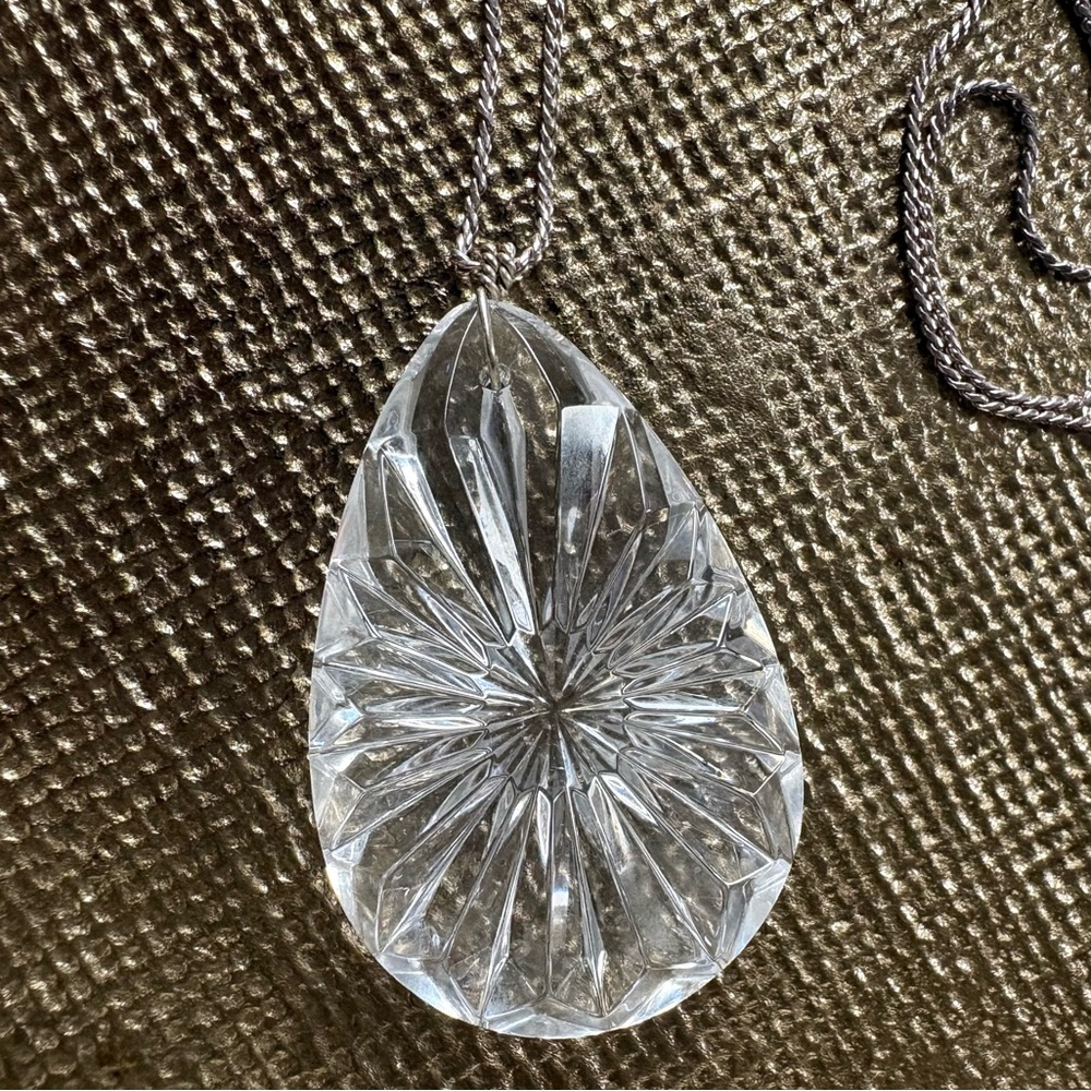 Vintage Waterford Crystal Tear Drop Necklace - Picture 7 of 16